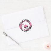 Boutique Chic Cupcakes Sticker_mbkemp Ronde Sticker (Envelop)