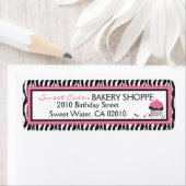 Boutique Chic Cupcakes Zakelijk Retourlabel Etiket (Insitu)