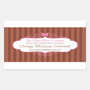 Boutique chocolat magasin rayures stickers brun