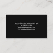 Boutique d'armes simple Carte de visite noir (Dos)