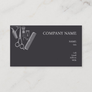 BOUTIQUE DE BARBER CARTE DE VISITE MODÈLE DE BASE