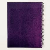 Boutique de barbier de luxe en cuir violet look or (Dos)