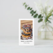 Boutique de beignes / Carte de visite de boulanger (Debout devant)