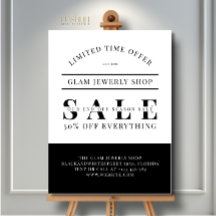 Boutique de bijoux en noir et blanc Écran de fin d