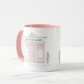 Boutique de boulangerie rose Mug | Illustration de (Devant gauche)