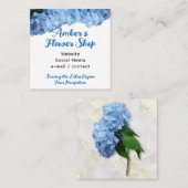 Boutique de fleurs Blue Hydrangea Cartes de visite (Devant / Derrière)