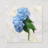 Boutique de fleurs Blue Hydrangea Cartes de visite (Dos)