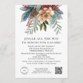 Boutique de fleurs d'hiver Offres de Noël Carte de (Devant)