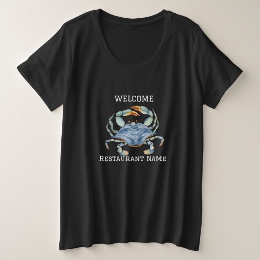Boutique de fruits de mer de crabe bleu (Design devant)