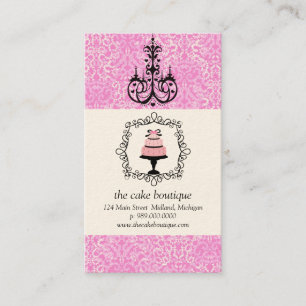 Boutique de gâteaux Cartes de visite Fancy Pink Da