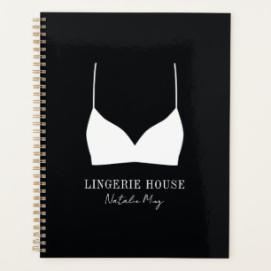 Boutique de luxe Black White Lingerie Logo Moderne