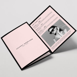 Boutique de Luxe Minimaliste Brochure Noir/Rose