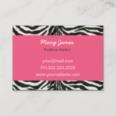 boutique de mode chic PINK Carte de visite (Dos)