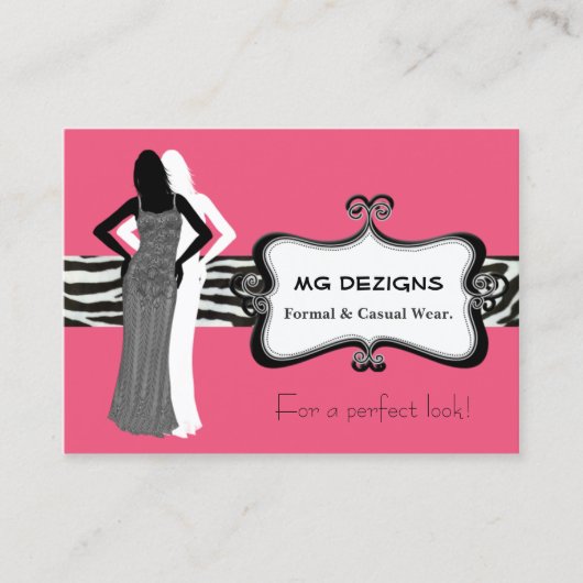 boutique de mode chic PINK Carte de visite (Devant)