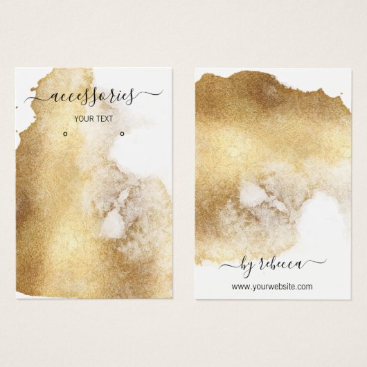 Boutique de porte-bijoux Gold Foil (Devant & derrière)