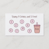 Boutique de thé Boba et Cartes de visite Pourcenta (Dos)