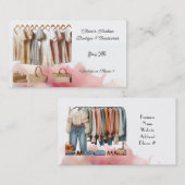 Boutique de vêtements pour femmes Carte de visite  (Devant / Derrière)