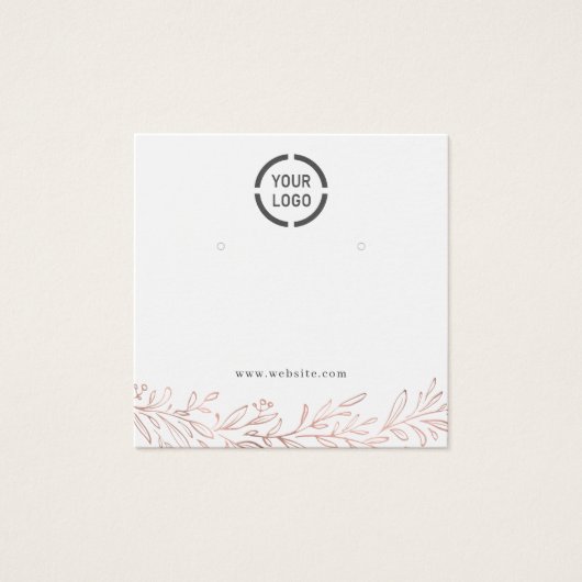 Boutique d'oreille en or botanique rose (Devant)