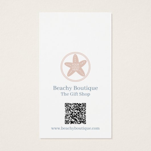 Boutique Élégante Commerce Votre logo Code QR (Dos)