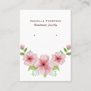 Boutique Floral Botanical Jewelry Earring Display Visitekaartje