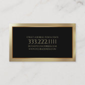 Boutique Galerie de mode Bordure dorée Carte noire (Dos)