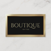 Boutique Galerie de mode Bordure dorée Carte noire (Devant)