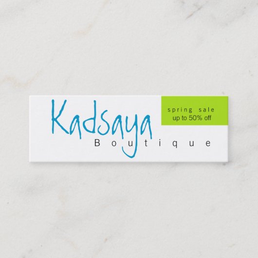 Boutique Kadsaya 9 Promotion Store Carte de visite (Devant)