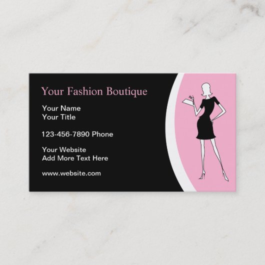 Boutique mode Carte de visite tendance (Devant)