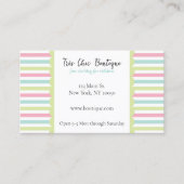 Boutique Pastel Stripes Visitekaartje (Voorkant)