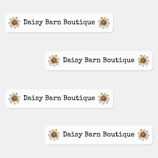 Boutique personnalisée Tissu Étiquettes Boho Daisy (Groupe)