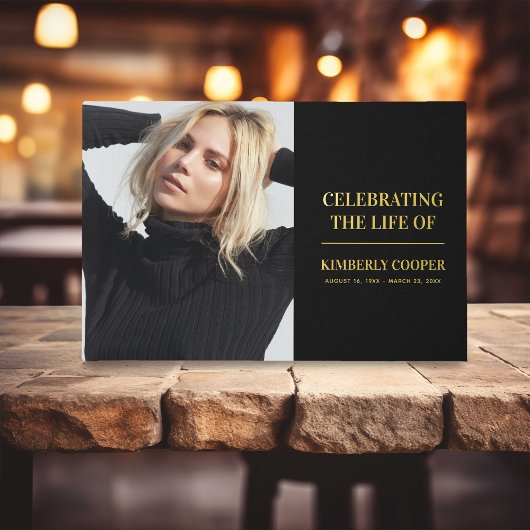 Boutique photo de luxe Gold Foil Memorial