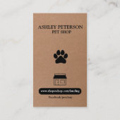 Boutique pour animaux de compagnie Carte de visite (Dos)