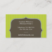 Boutique pour bébés Cartes de visite amusants et m (Dos)