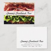 Boutique sandwich cool - Carte de visite (Devant / Derrière)