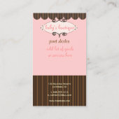 Boutique sassy, cartes de visite (Dos)