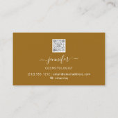 Boutique Shop QR Code Drift Golden Abstract Visitekaartje (Achterkant)