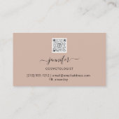 Boutique Shop QR Code Roos Silver Glitter Drivers Visitekaartje (Achterkant)