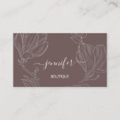 Boutique Shop Roos BlushFlowers QR Code Logo Visitekaartje (Voorkant)