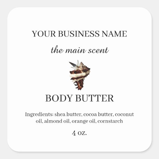 Boutique Skincare Branding Product Sticker Label (Voorkant)