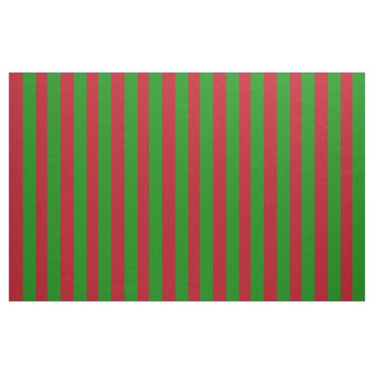 Boutique Stripes - Tissu Rouge Vert (Fat Quarter)