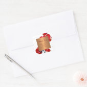 Boutique studio koper metallic orchidee dank u vierkante sticker (Envelop)