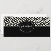 Boutique Style Cadeaubon met Zebra Print (Voorkant / Achterkant)