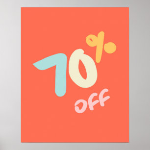 Boutique Verkoopteken, Retail Store Signage, 70% k Poster