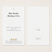 Boutique Vêtements Simple Balise Prix blanc (Devant & derrière)