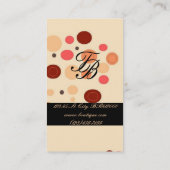 Boutique Victorian Pink boulangerie Cartes de visi (Dos)