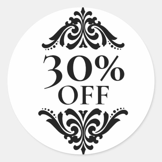Boutique Winkel Zakelijke 30% Korting Labels (Voorkant)