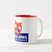 Boutiques de nourriture de la Chouette rouge Mug (Devant droit)