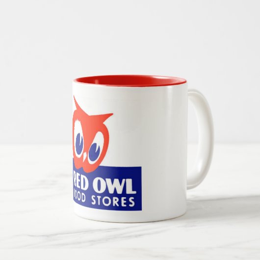 Boutiques de nourriture de la Chouette rouge Mug (Devant droit)