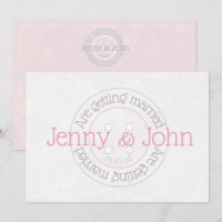 Bouton à coudre rose & dentelle vintage invitation