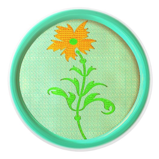 Bouton à coudre vintage vert (Devant)